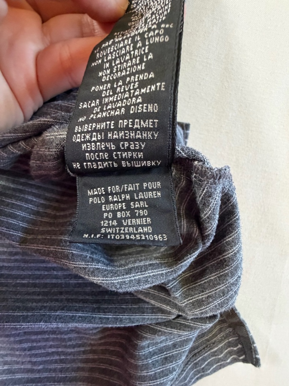 Polo Ralph Lauren RLX Gray Striped Golf Polo Shirt Size Medium - Picture 7 of 8